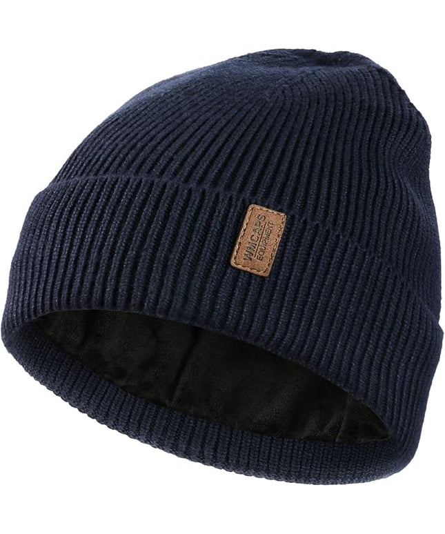 Wmcaps Winter Beanie for Men Women, Fleece Lined Beanie Soft Warm Knit Hat Ski Stocking Cuffed Cap