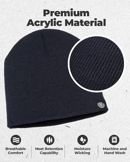 Original Beanie Cap - Soft Knit Beanie Hat - Warm and Durable