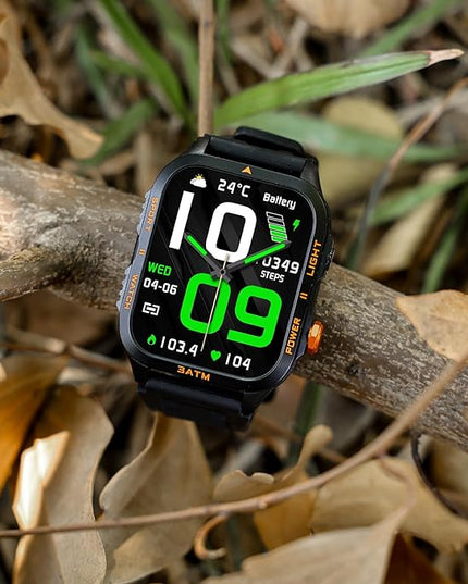 Military Smart Watches for Men (Answer/Make Calls) with Powerful Flashlight 1.96" HD, Outdoor Tactical Smartwatch with Big Battery 880mAh Sport Modes Health Monitor 3ATM for iPhone/Android