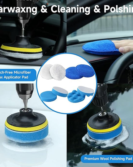 36Pcs Car Detailing Kit, Car Detailing Brush Set, Car Cleaning Kit, Auto Detailing Tools for Interior Exterior Wheels, Professional Car Wash Accessories with Windshield Cleaning Tool and Storage Box
