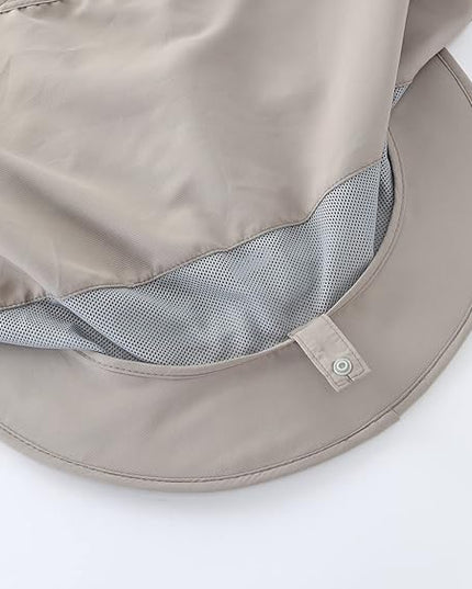Home Prefer UPF50 Mens Sun Hat with Neck Flap Quick Dry UV Protection Cap Womens Wide Brim Fishing Hat Neck Flap Beach Garden