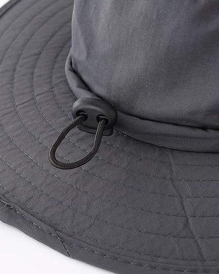 LLmoway Kids Sun Protection Hat Quick Dry Adjustable Wide Brim Mesh Bucket Hat