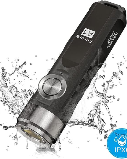 RovyVon A1 Gen 4 Rechargeable EDC Flashlight 650 Lumens Super Bright Outdoor Mini Keychain Flashlights for Everyday Carry, Camping (Black)