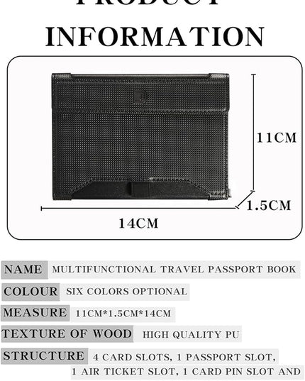 Passport Holder for Travel Essentials, RFID Blocking PU Leather Passport Wallet Cover Card holder Case Passport Book Holders for Women and Men, Black