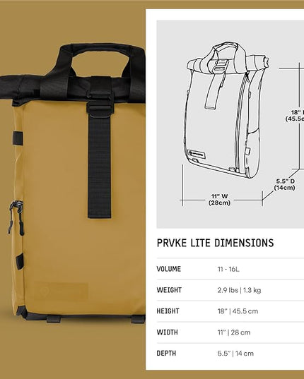 WANDRD PRVKE Lite: Weather-Resistant Travel & Camera Backpack with Laptop Sleeve, Quick Side Access, Clamshell Opening – Ideal Photography & Travel Bag