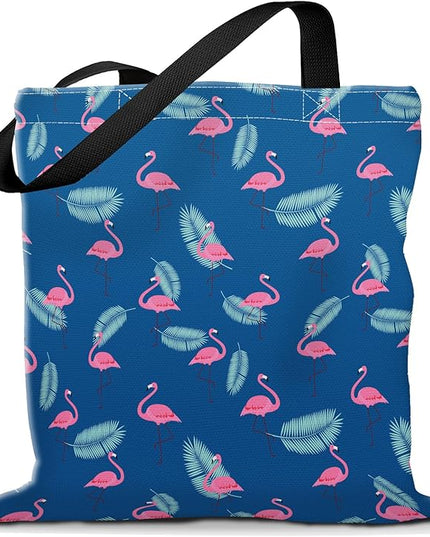 Canvas Tote Bag for Women，Cute Heavy-Duty Shoulder Bag with Zipper Pocket -Travel Tote for Grocery, Gym,Shopping