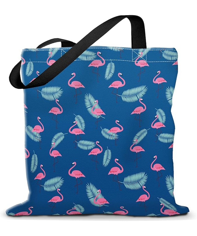 Canvas Tote Bag for Women，Cute Heavy-Duty Shoulder Bag with Zipper Pocket -Travel Tote for Grocery, Gym,Shopping
