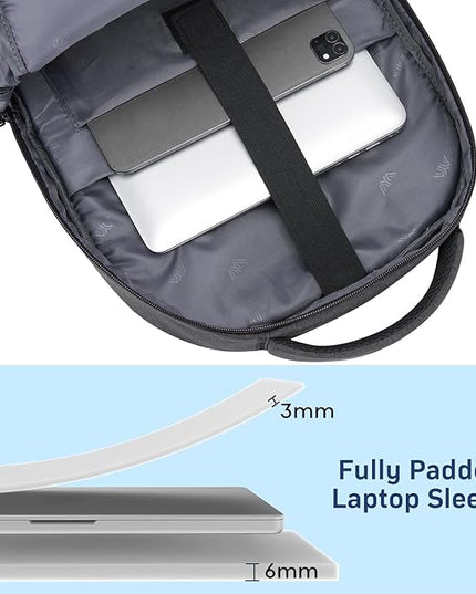 17.3 Inch Laptop Backpack Men,School Backpacks for Student Teen Boys Bookbag College Computer Bag with USB Charging Port for Work Business Middle High School,Black