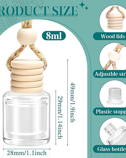 AROIC Premium Scent Car Air Freshener, 6 Pack Hotel Scent Collection Diffuser Set, Long Lasting Luxury Fragrance Essential Oil Aromatherapy, Hanging Air Freshener for Car Interior Accessories Unisex