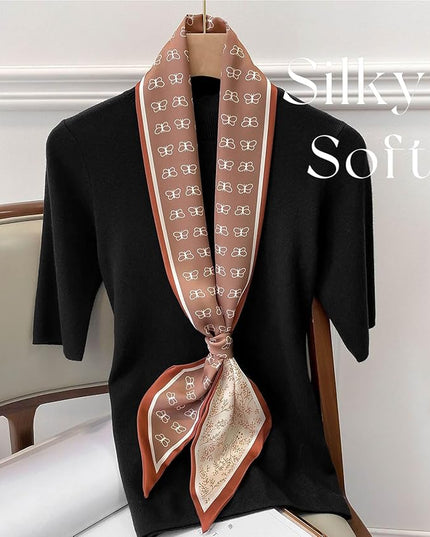 Dailyacc Hair Scarf for Women Fashion Silky Satin Headscarf Wrap Breathable Lightweight Neck Scarves For Handbag