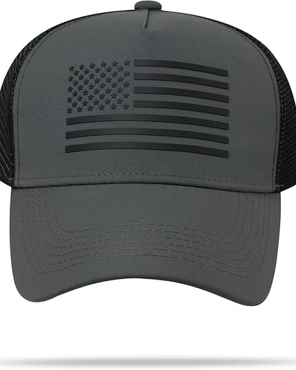 IIN American Flag Mesh Baseball Cap, Patriotic Trucker Hat for Men Women, Quick-Dry Breathable Design, Adjustable Snapback