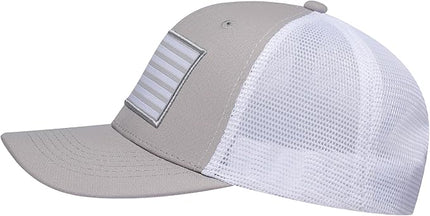 AURR American Flag Trucker Hat, Patriotic Baseball Cap for Men & Women, Breathable Mesh Adjustable Snapback, USA Flag Patch