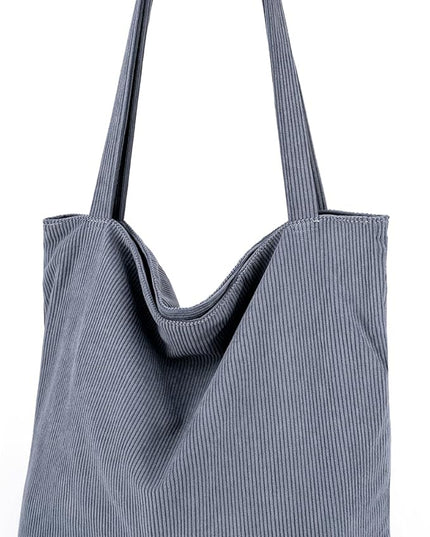 Iioscre Corduroy Tote Bag for Women,Hobo HandBags with Zipper,Large Capacity Casual Shoulder Handbags with Inner Pockets