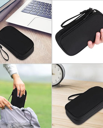 JIAKAI Travel Cable Organizer - Electronics Accessories Bag-Black