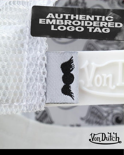 Von Dutch Unisex Trucker Hat - Curved Bill Mesh Back Retro Classic Adjustable Snapback Baseball Cap for Men and Women