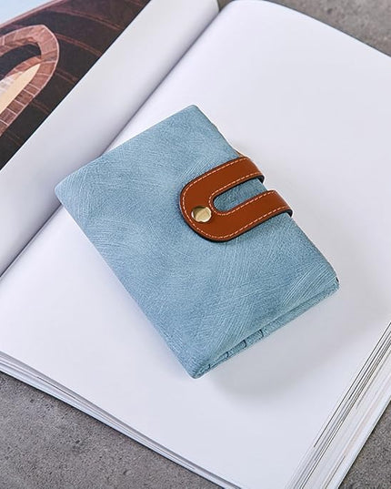 AOXONEL Women's Rfid Small Bifold Leather Wallet Ladies Mini Zipper Coin Purse id card Pocket,Slim Compact Thin