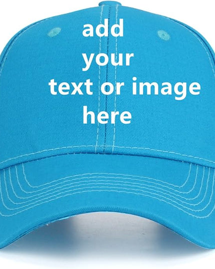 Custom Baseball Cap with Your Text for Men Women,Personalized Adjustable Trucker Caps Casual Sun Peak Hat for Gifts