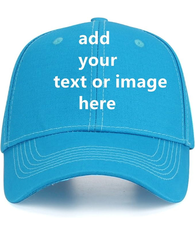 Custom Baseball Cap with Your Text for Men Women,Personalized Adjustable Trucker Caps Casual Sun Peak Hat for Gifts
