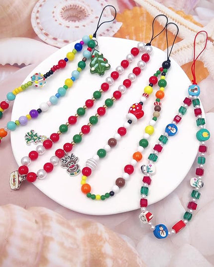 Phone Charms Cute Beaded Phone Lanyard Wrist Strap Aesthetic CellPhone Keychain Cute PhoneCharms for Women