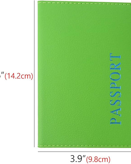 Honbay 2PCS Artificial Leather Passport Holder Cover Passport Case for Men and Women
