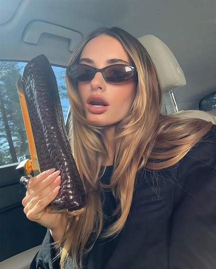 Retro Oval Sunglasses for Women 2026 90s Small Chic Cat Eye Sun Glasses Sunnies Lightweight Shades