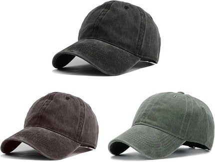 HH HOFNEN Men Women Washed Distressed Twill Cotton Baseball Cap Vintage Adjustable Dad Hat