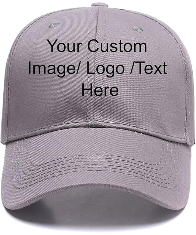 Custom Baseball Cap with Your Text for Men Women,Personalized Adjustable Trucker Caps Casual Sun Peak Hat for Gifts