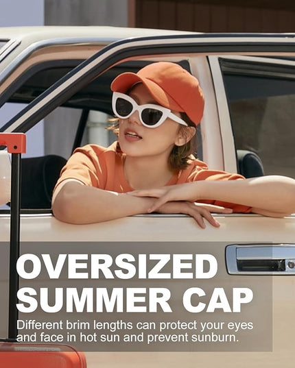Zylioo XL XXL Oversize Baseball Cap, 100% Cotton Adjustable Dad Hat for Big Heads 23.5"-25.5", Soft Crown Large Size Cap