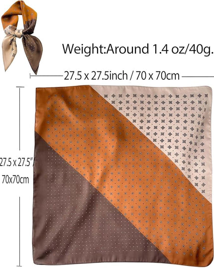 Dailyacc Hair Bandanas Scarf For Women Lightweight Fashion Neck Silk Satin Head Scarves For Sleeping Handbags Scarf