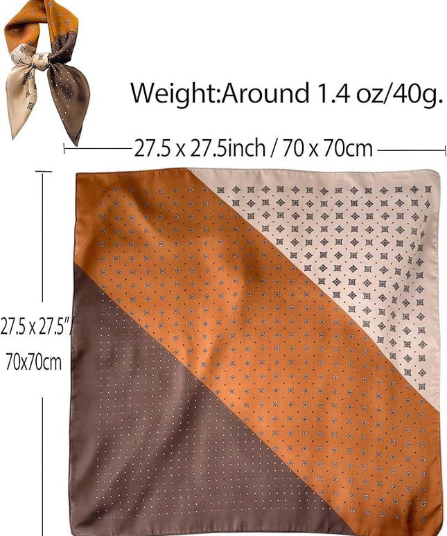 Dailyacc Hair Bandanas Scarf For Women Lightweight Fashion Neck Silk Satin Head Scarves For Sleeping Handbags Scarf