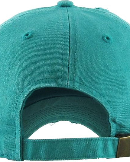 KBETHOS Vintage Washed Distressed Cotton Dad Hat Baseball Cap Adjustable Polo Trucker Unisex Style Headwear