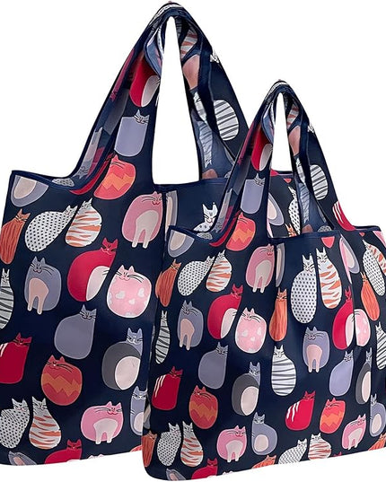 allydrew Large Foldable Tote Nylon Reusable Grocery Bags