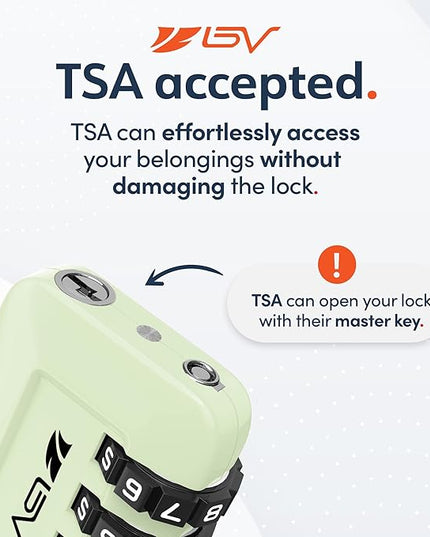 TSA Accepted Luggage Travel Lock, Set-Your-Own Combination Lock for School Gym Locker, Luggage Suitcase Baggage Locks, Filing Cabinets, Toolbox, Case (Mint Green, 2 Pack)