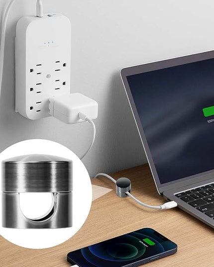 3 Sets Charger Holders for Cords, Adjustable Cable Anchor Holders, Adhesive Metal Cord Clips, Cable Management Wire Organizers for Desk, Office, Nightstand - Matte Black/Black/Antique Copper