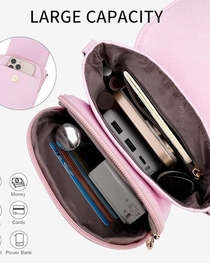 APHISON Small Crossbody Bags for Women Trendy, Leather Phone Wallet Purses Handbags Card Slots with Adjustable Guitar Strap