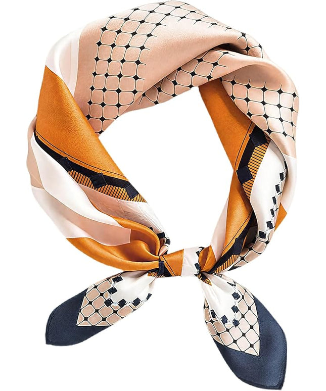 100% Mulberry Silk Scarf for Women Hair Lightweight Square Neckerchief Wrap For Head Scarves 21"
