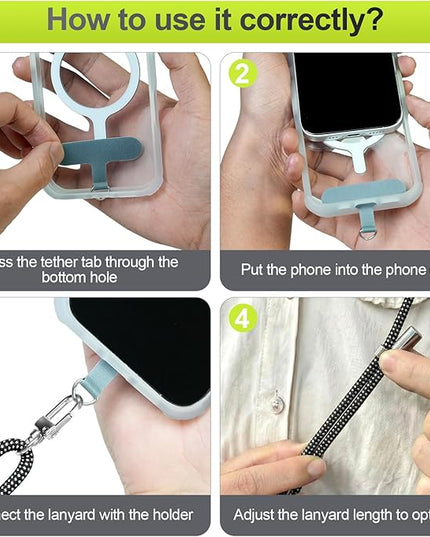 Phone Lanyard & Phone Wrist Strap, 3 in 1 Adjustable Anti Theft Phone Strap for Travel Hiking Cycling Climbing