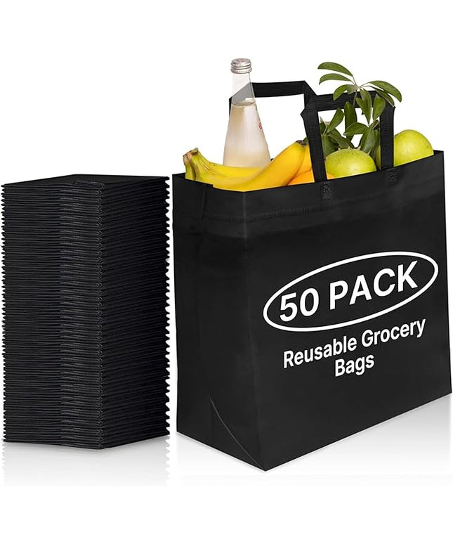 Simply Cool Reusable Grocery Bags Eco-Friendly - Reusable Shopping Bags, Heavy Duty Grocery Bags, Foldable, Tote Bags Bulk