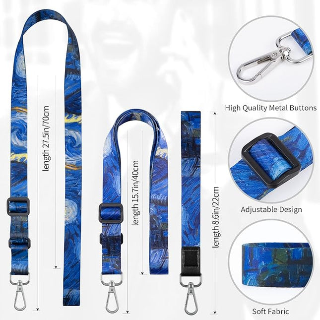 Phone Lanyards, Wrist Lanyards for Keys, Adjustable Shoulder Neck Strap,Universal Crossbody Cell Phone Lanyard for ID Badges,Card Holder, Car Key, and Most Smartphones (Starry Night)