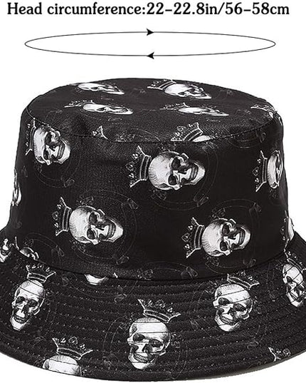 Malaxlx Unisex Bucket Hat Beach Sun Hat Aesthetic Fishing Hat for Men Women Teens, Reversible Double-Side-Wear
