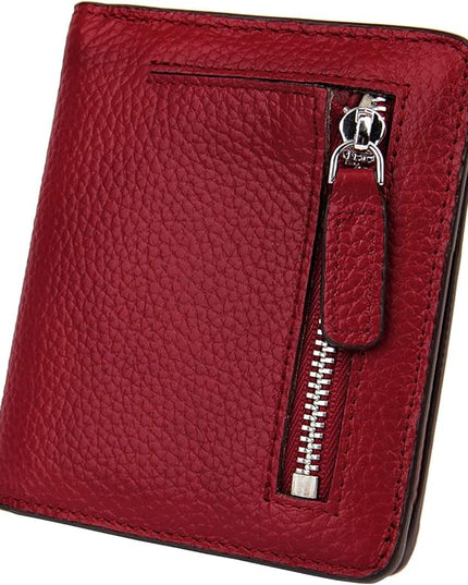 AINIMOER Small Leather Wallet for Women, Ladies Credit Card Holder RFID Blocking Women's Mini Bifold Pocket Purse