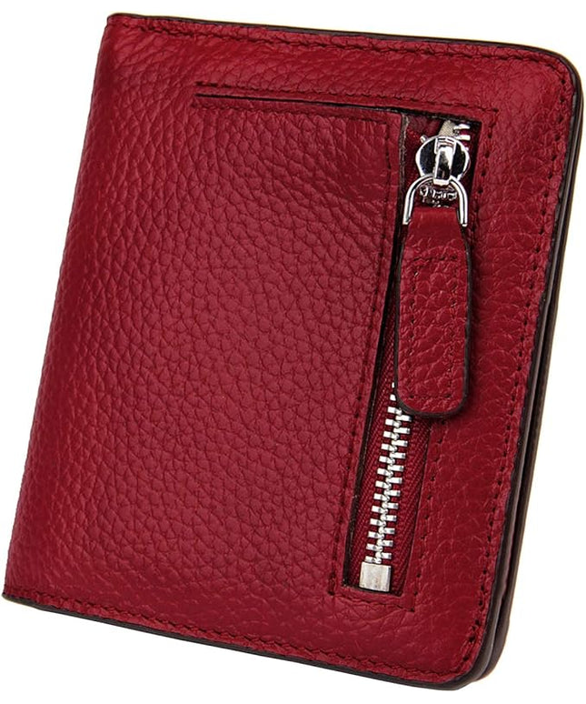 AINIMOER Small Leather Wallet for Women, Ladies Credit Card Holder RFID Blocking Women's Mini Bifold Pocket Purse