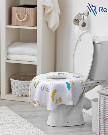 Toilet Seat Covers Disposable - 20 Pack - Waterproof, Ideal for Kids and Adults – Extra Large, Individually Wrapped for Travel, Toddlers Potty Training Public Restrooms (Owls, 20)