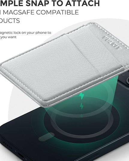 VULKIT Magnetic Phone Wallet for MagSafe- RFID Blocking - Card Holder Wallet for iPhone 16/15/14/13/12 Series & Phone Case with MagSafe