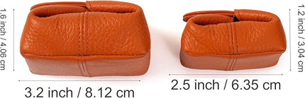 Cockatoo Genuine Leather Coin Pouch Change Holder Mini Snap Pocket Wallet for Men Women (Small, GANACHE)