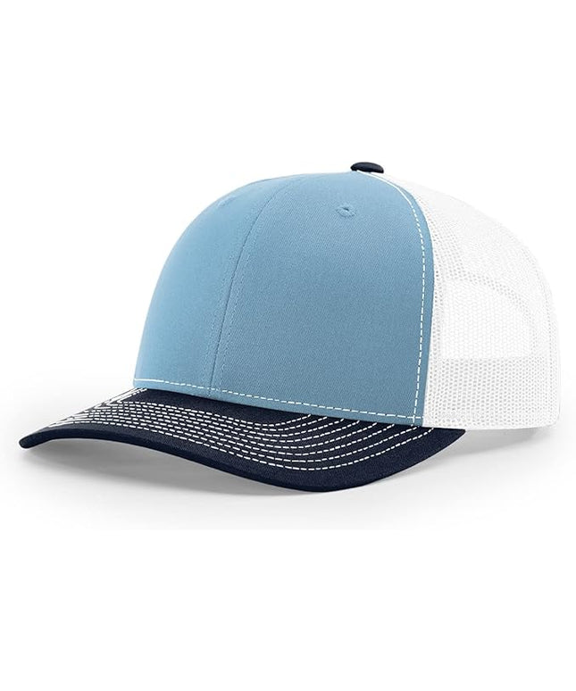 Richardson 112 Trucker Hat - Premium Adjustable Snapback Hat - Structured Six Panel Richardson Blank Caps