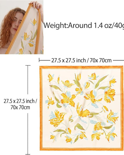 Dailyacc Hair Bandanas Scarf For Women Lightweight Fashion Neck Silk Satin Head Scarves For Sleeping Handbags Scarf