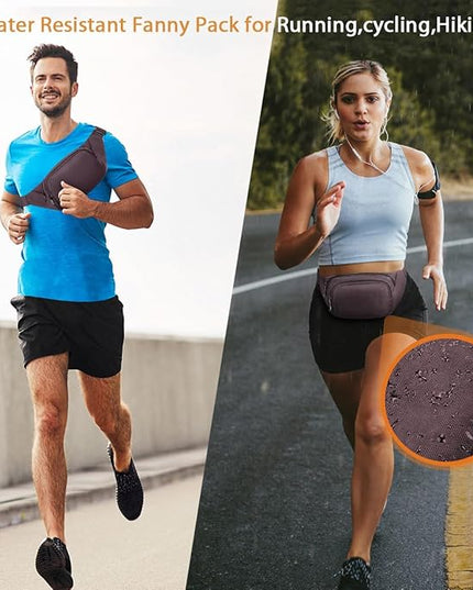 Large Fanny Pack for Women Men - Syican Waist bag with 3-Zipper Pockets, Gifts for Enjoy Sports Traveling Workout Casual Hands-Free crossbody bags Fits MAX 7.9'' iPad & 6.6'' Phone