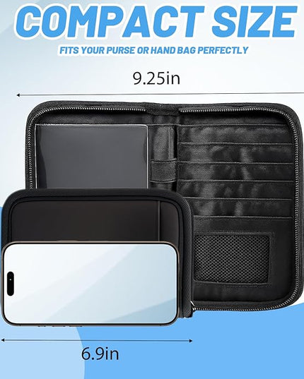 Passport Holder for Travel Essentials, RFID Blocking Protector Passport Wallets, Passport Document Organizer Case for Travel Must Have, Passport Book for Women, Couple, Family Cards, Tickets, ID, Cash