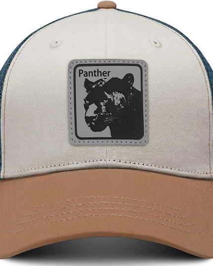 Animal Trucker Hats Leather Pattern Adjustable Snapback Mesh Animal Baseball Cap for Men